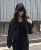 Wed Denim Crop Damage Jacket