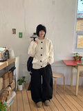 Enen Star Rivet Wide Cotton Pants