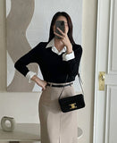 Naillo Layered Shirt Cable Knit