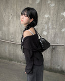 Center Hood Crop Cardigan