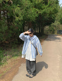 Ekiro banding pin tuck denim pants