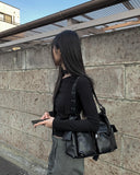Irene one-shoulder muffler t-shirt set