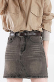 Abel denim belt skirt