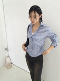 Afton Geek Chic Twisted Ribbon Stripe Shirt
