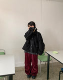 Dommel corduroy rivet parachute pants