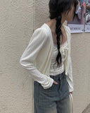 Yayo Crop Sleeveless Cardigan Set