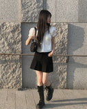 Perfume Shirring Off Short Sleeve Blouse