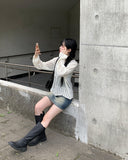 Done Punching Net Loose Fit Knit