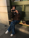 AK. LEATHER LABEL CARGO DENIM