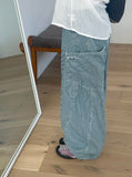 Tsuminko Stripe Balloon Denim Cargo Pants