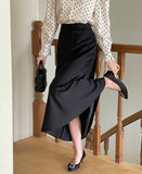 Shyro Satin Mermaid Banding Long Skirt