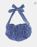 Toring Check Shirring Ribbon Shoulder Cross Bag