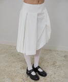Asymmetrical Draped Midi Skirt