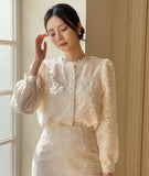 Loa Lace Flower Surgical Blouse