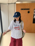 Friendy Tomato Printing Short Sleeve Tee
