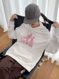 Aesop Y2K Cat Star Print Long Sleeve Hood Sweatshirt
