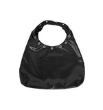 Punching Stud Glossy Shoulder Bag
