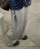 Gels ribbon banding wide pants