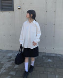 Rown black midi denim skirt