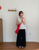 Visitk Summer Cut Cotton Wide Pants