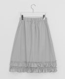 Enfu Banding Frill Tiered Midi Skirt