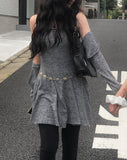 Shiho Flare One Piece Cardigan Set