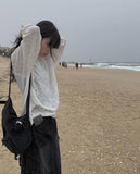 Flak Cargo Black Denim Long Skirt
