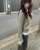 Heri V Ribbed Knit Cardigan