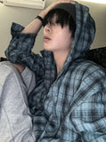 Aaron Linen Check Hood Shirt