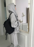 BUTTON OVERSIZED HOODIE ZIP-UP