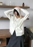 ESSENTIAL KNIT HOOD ZIP-UP