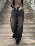 Hako Sand Washing Pintuck Wide Pants