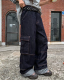 Abe Raw Stitch Cargo Denim Pants