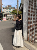 Zumi Snap Button Banding Long Skirt