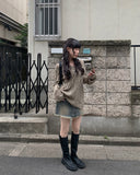 Eoseun Denim Wash Mini Skirt