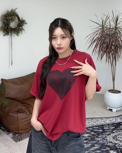 【SATIIIZ】DEBEL HART HALF SLEEVE T-SHIRT SATIIIZ (サティーズ) - ディベルハート半袖Tシャツ / DEBEL