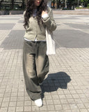 Heri V Ribbed Knit Cardigan