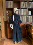 Etohi Flower Button Crop Fleece Jacket