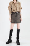 Abel denim belt skirt