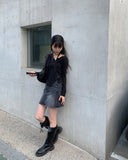 Shino Washing Denim Mini Skirt