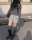 Sewa snowflake loose fit crop knit