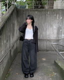 Center Hood Crop Cardigan