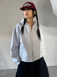 TWO-WAY CROP HOODIE ZIP-UP