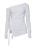 Handmade Twisted One-Shoulder Long Sleeve