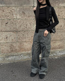 Irene one-shoulder muffler t-shirt set