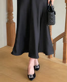 Shyro Satin Mermaid Banding Long Skirt