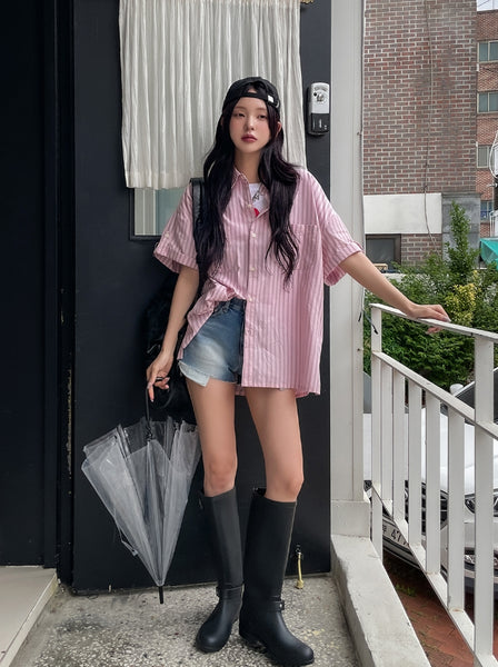 【U LAN】Et Out Pocket Denim Shorts U LAN (ユーラン) - エトアウトポケットデニムショートパンツ