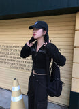 2WAY BLOCK KNIT ZIP-UP