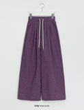 Gyudi Summer Check Banding Wide Pants