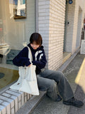 Akiko Cat Washing Wide Denim Pants